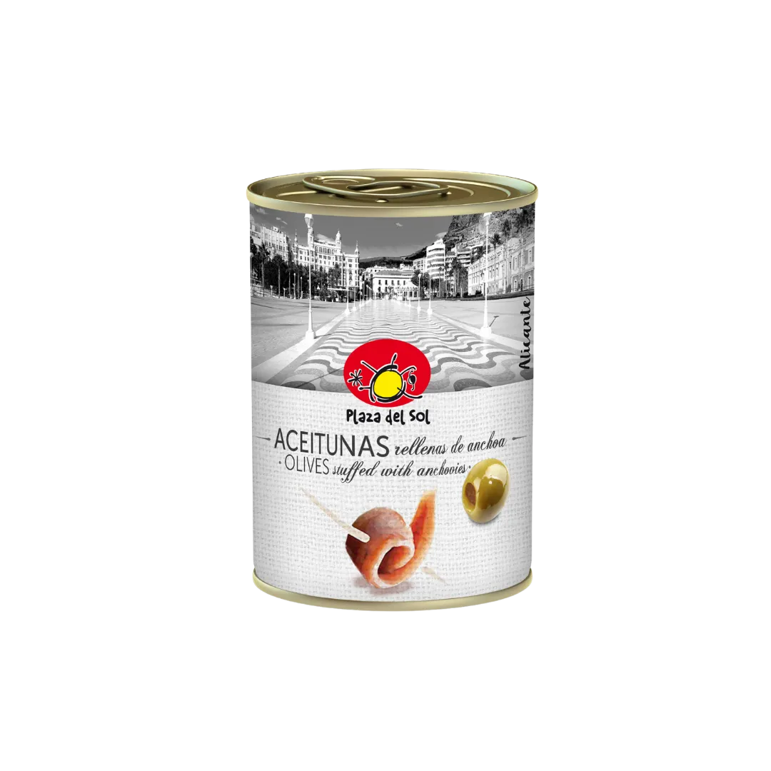 Aceitunas Rellenas con Anchoas — Plaza del Sol